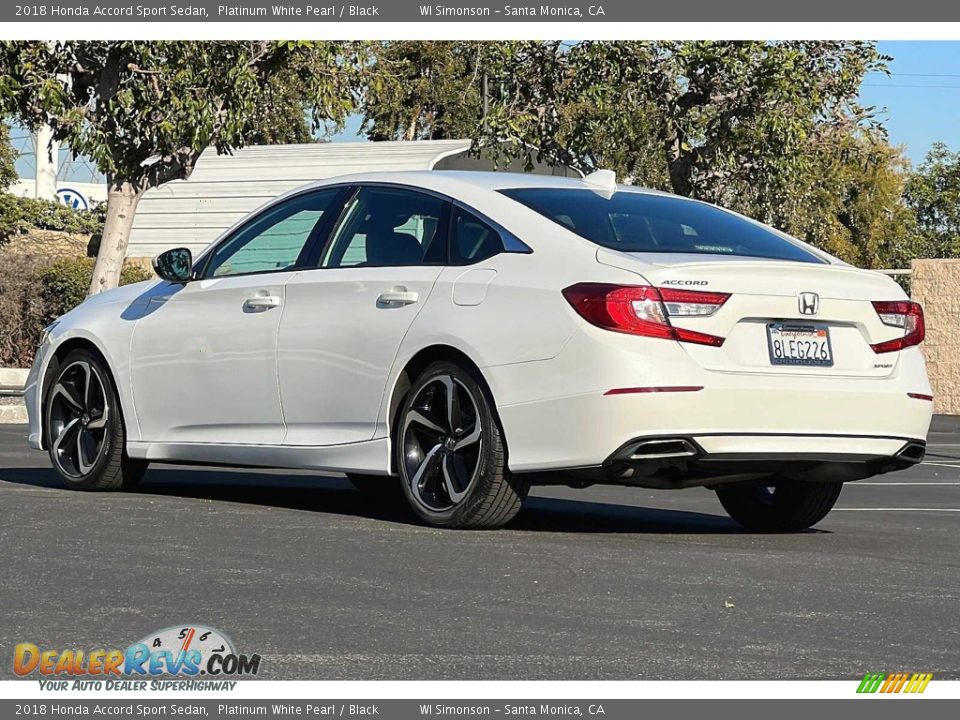 2018 Honda Accord Sport Sedan Platinum White Pearl / Black Photo #6