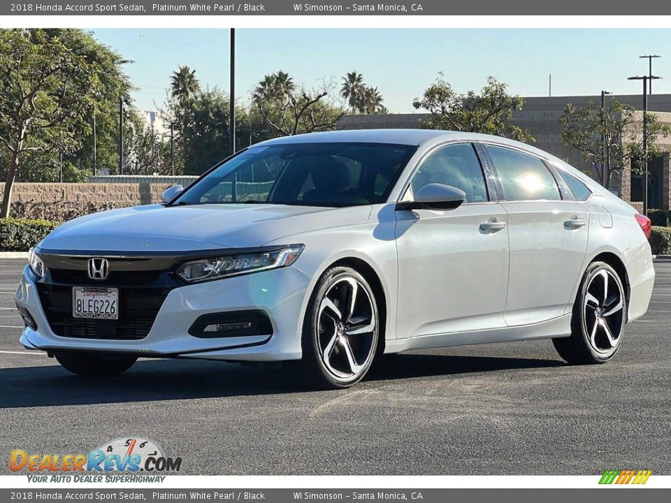 2018 Honda Accord Sport Sedan Platinum White Pearl / Black Photo #8