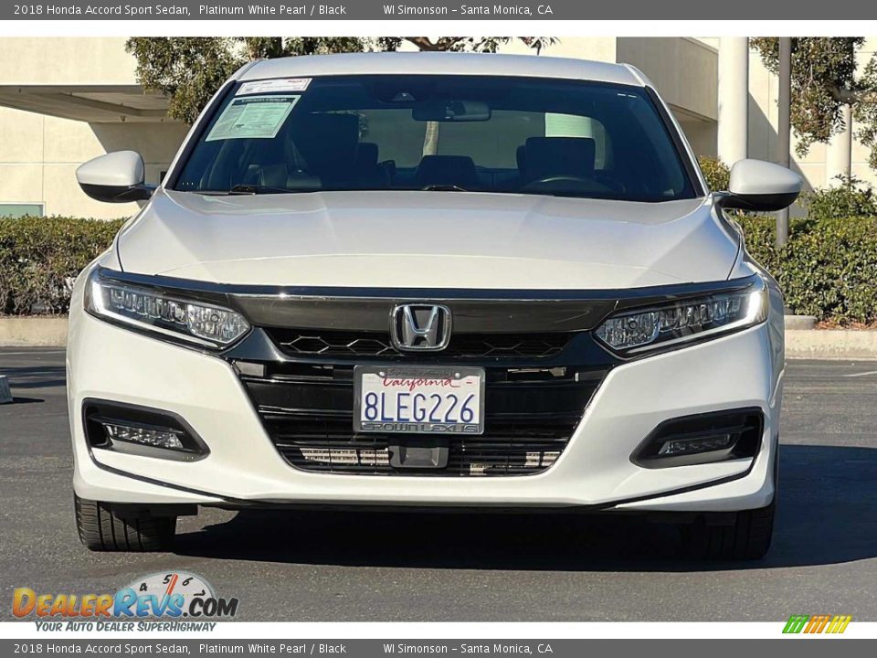 2018 Honda Accord Sport Sedan Platinum White Pearl / Black Photo #9