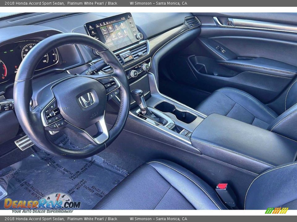 2018 Honda Accord Sport Sedan Platinum White Pearl / Black Photo #10