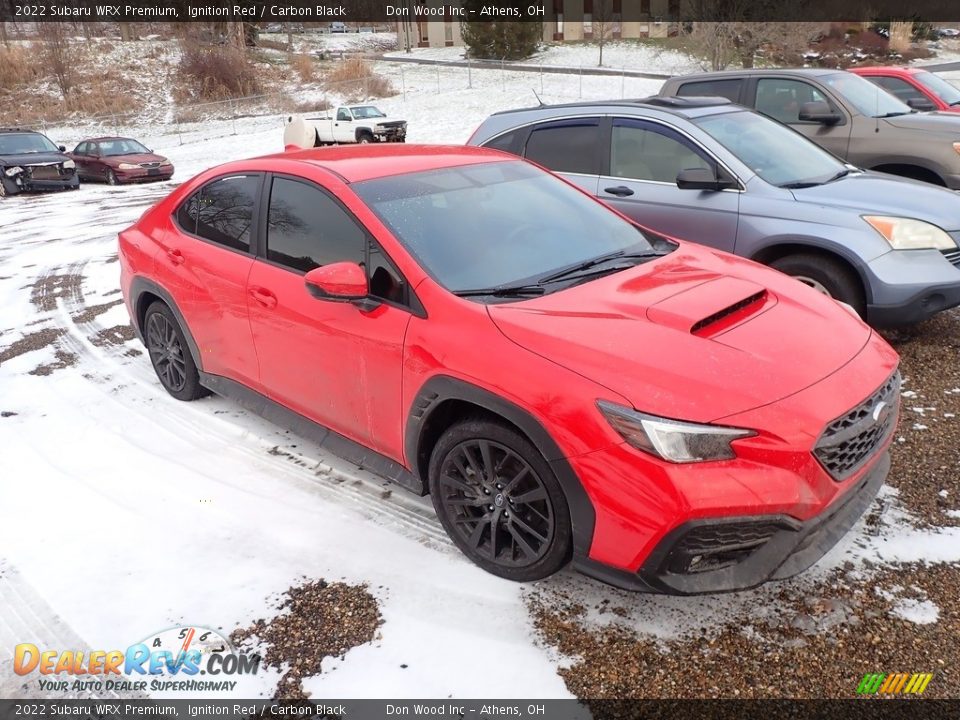 2022 Subaru WRX Premium Ignition Red / Carbon Black Photo #2