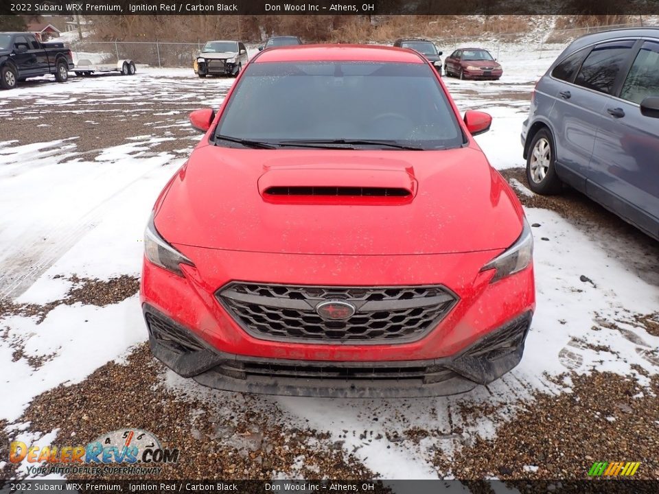2022 Subaru WRX Premium Ignition Red / Carbon Black Photo #3