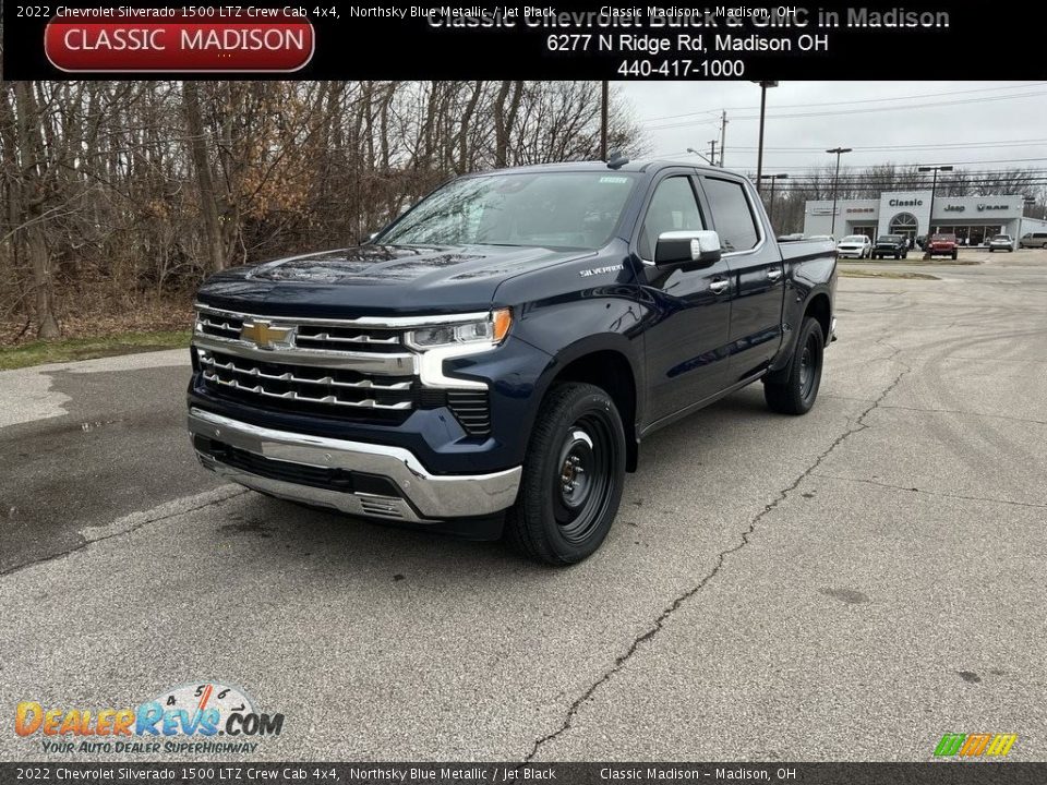 2022 Chevrolet Silverado 1500 LTZ Crew Cab 4x4 Northsky Blue Metallic / Jet Black Photo #1