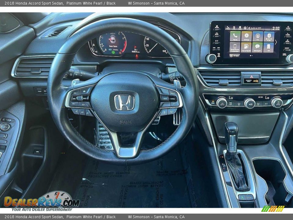 2018 Honda Accord Sport Sedan Platinum White Pearl / Black Photo #16