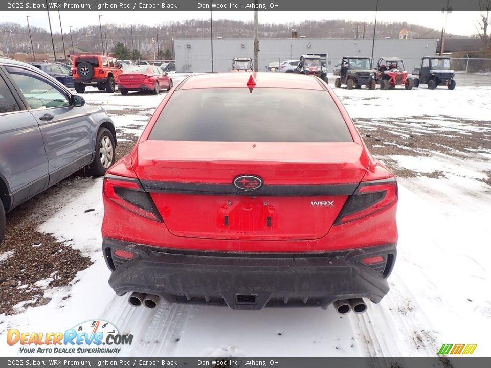 2022 Subaru WRX Premium Ignition Red / Carbon Black Photo #9