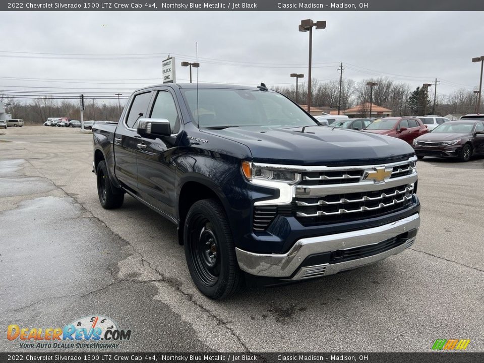 2022 Chevrolet Silverado 1500 LTZ Crew Cab 4x4 Northsky Blue Metallic / Jet Black Photo #5