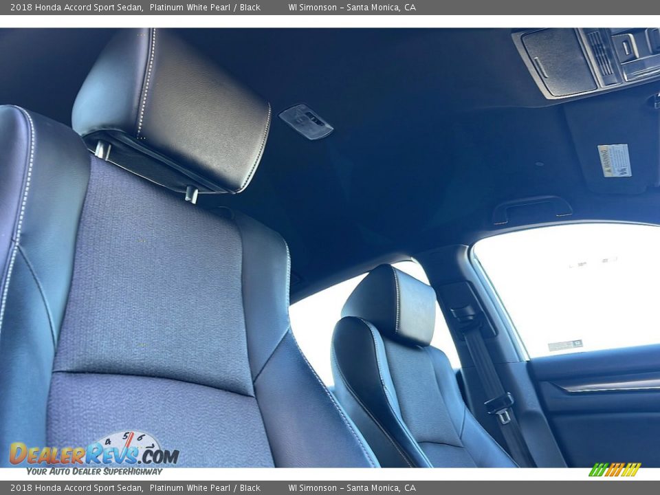 2018 Honda Accord Sport Sedan Platinum White Pearl / Black Photo #18