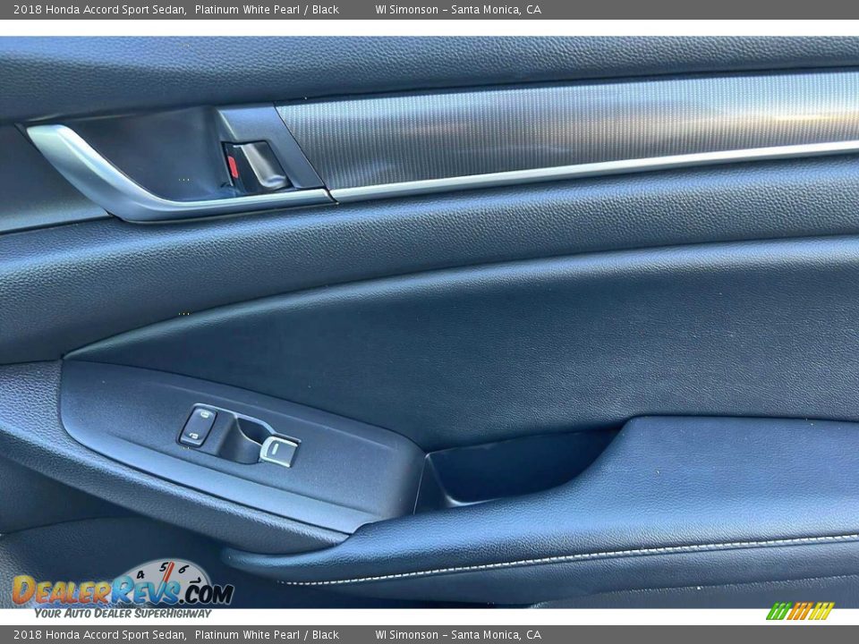 2018 Honda Accord Sport Sedan Platinum White Pearl / Black Photo #19