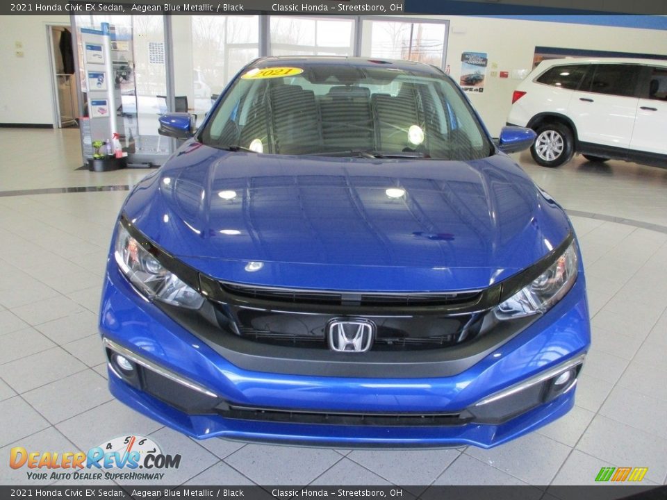 2021 Honda Civic EX Sedan Aegean Blue Metallic / Black Photo #2