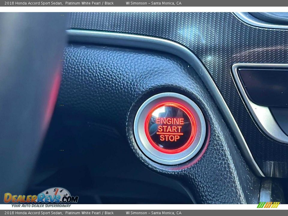 2018 Honda Accord Sport Sedan Platinum White Pearl / Black Photo #25