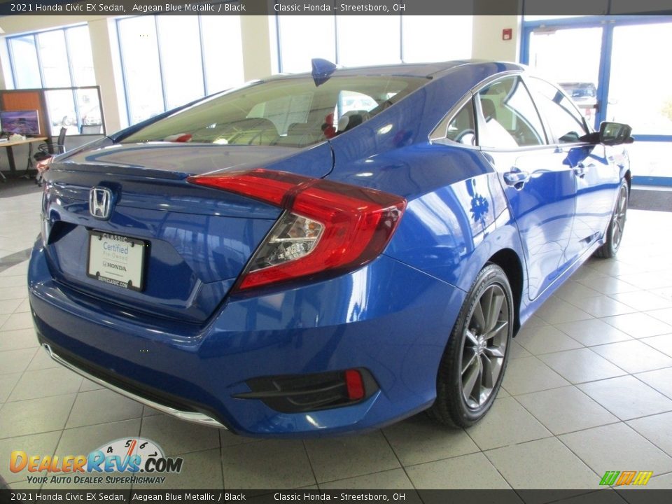 2021 Honda Civic EX Sedan Aegean Blue Metallic / Black Photo #8