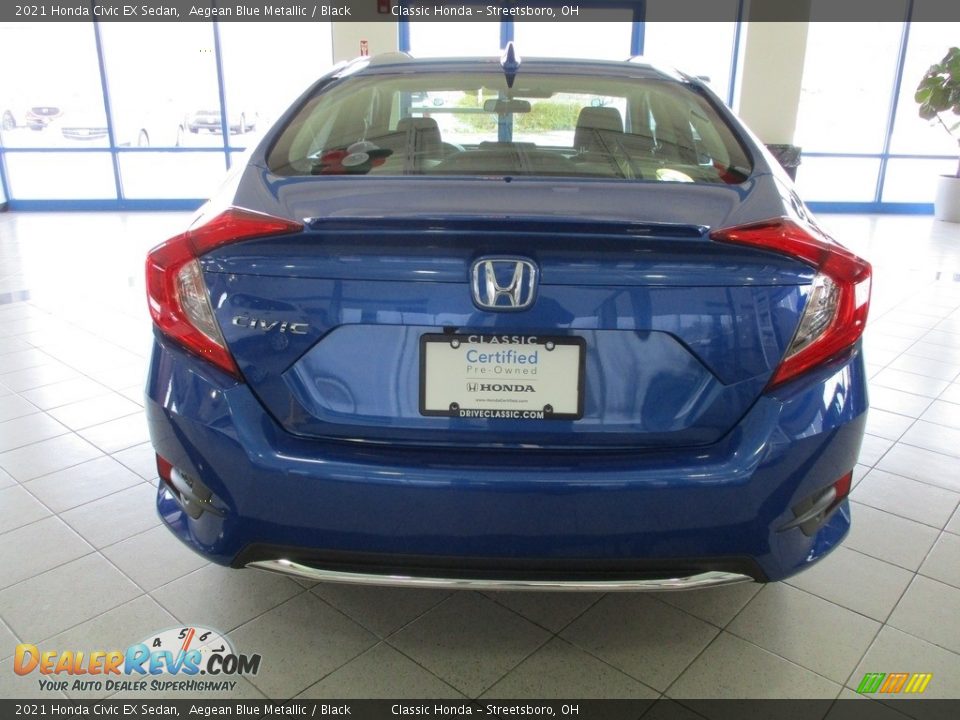 2021 Honda Civic EX Sedan Aegean Blue Metallic / Black Photo #9