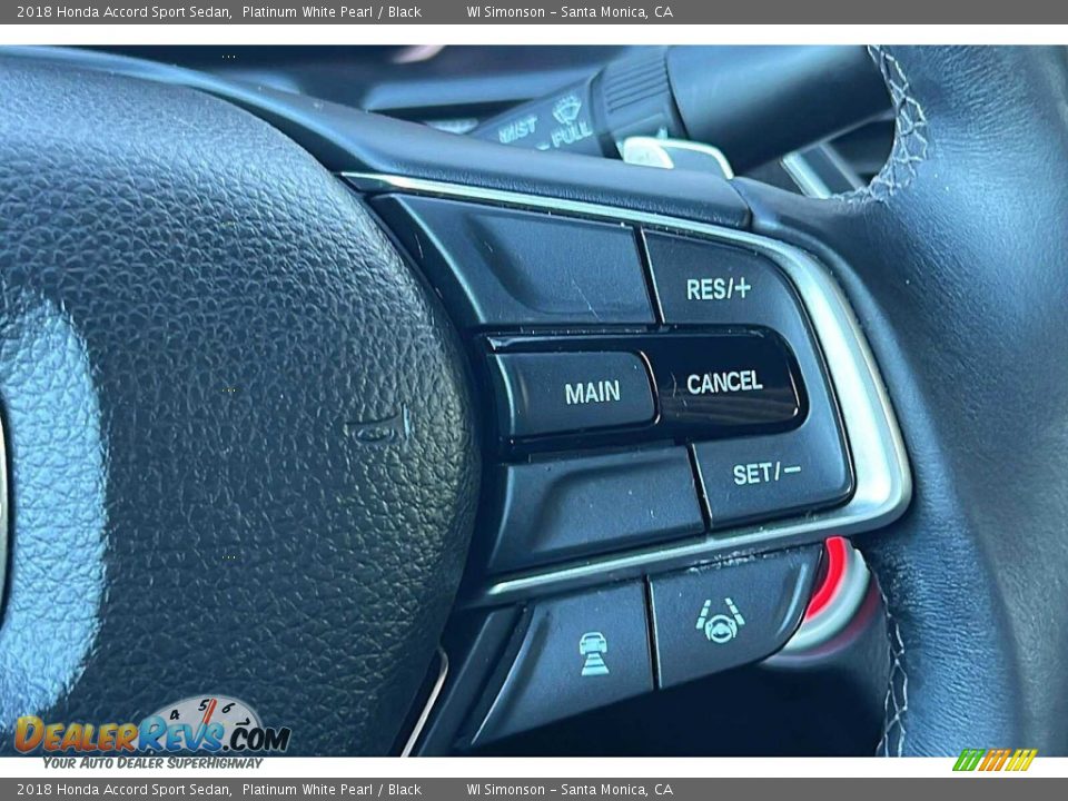 2018 Honda Accord Sport Sedan Platinum White Pearl / Black Photo #28