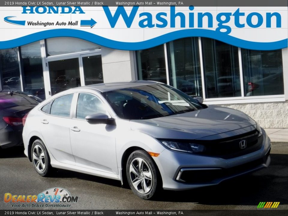 2019 Honda Civic LX Sedan Lunar Silver Metallic / Black Photo #1