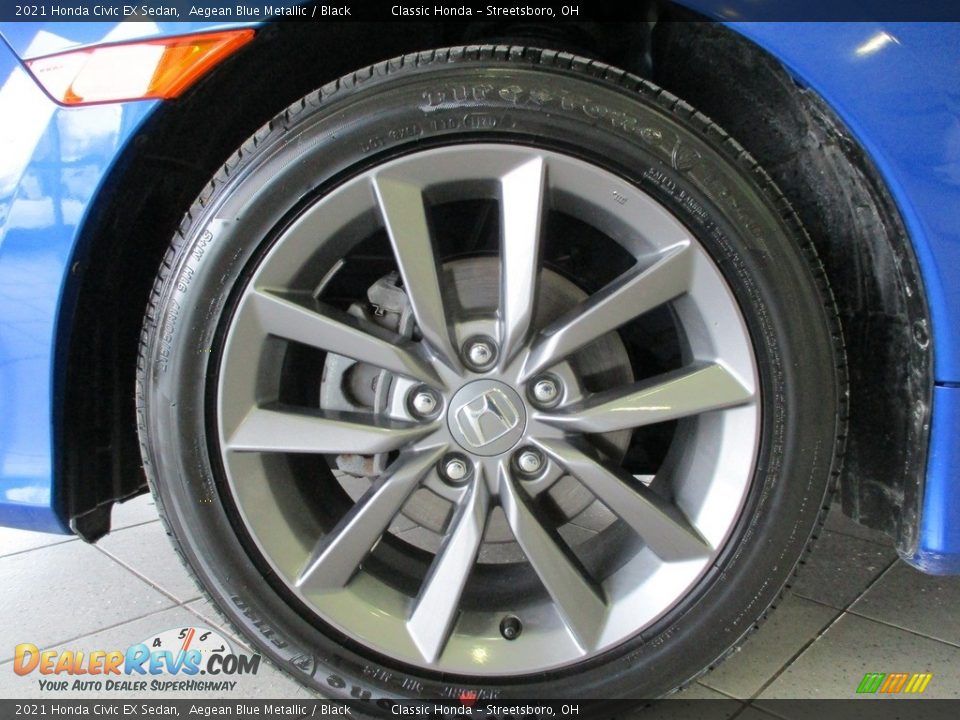 2021 Honda Civic EX Sedan Aegean Blue Metallic / Black Photo #13