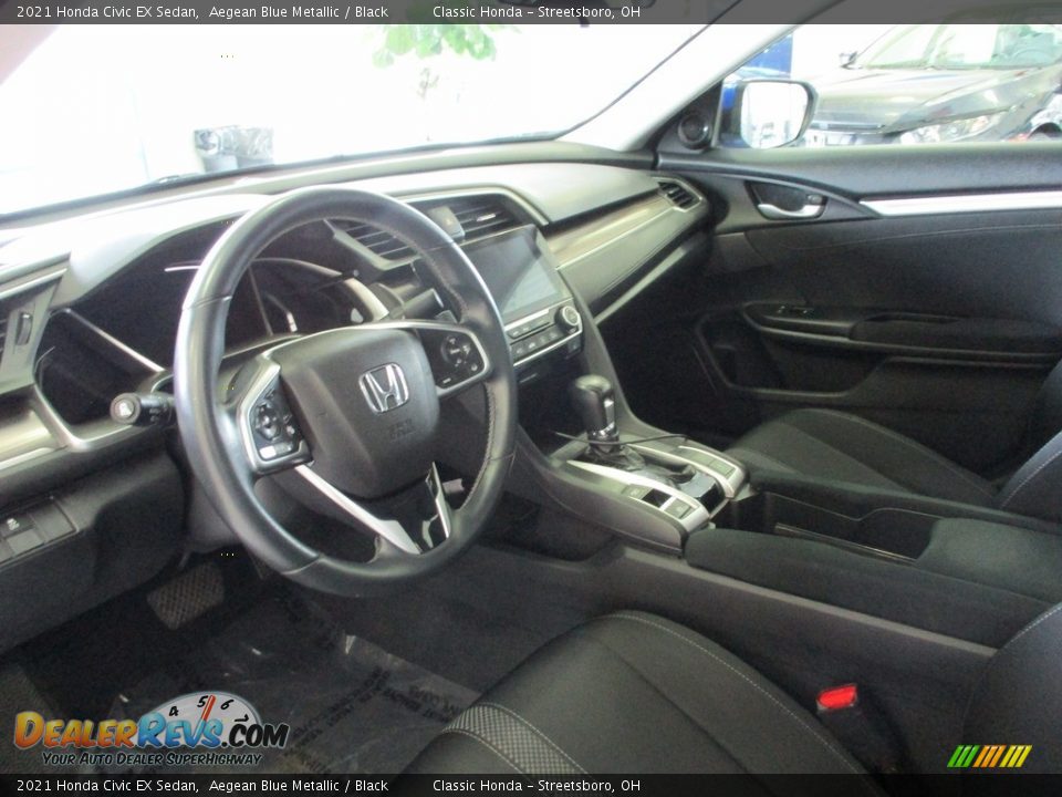 2021 Honda Civic EX Sedan Aegean Blue Metallic / Black Photo #15