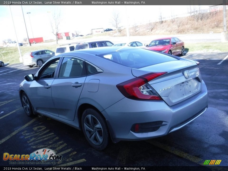 2019 Honda Civic LX Sedan Lunar Silver Metallic / Black Photo #6