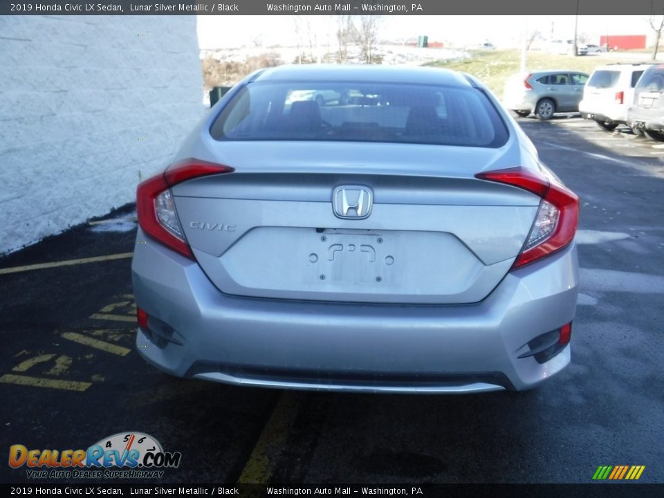 2019 Honda Civic LX Sedan Lunar Silver Metallic / Black Photo #7