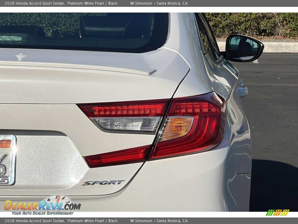 2018 Honda Accord Sport Sedan Platinum White Pearl / Black Photo #35