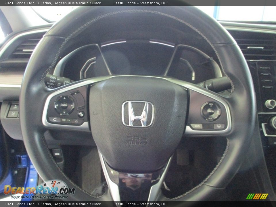 2021 Honda Civic EX Sedan Aegean Blue Metallic / Black Photo #19