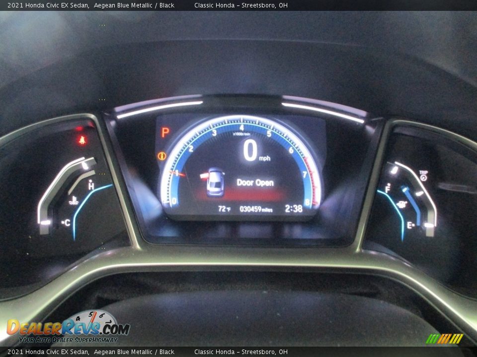 2021 Honda Civic EX Sedan Aegean Blue Metallic / Black Photo #21