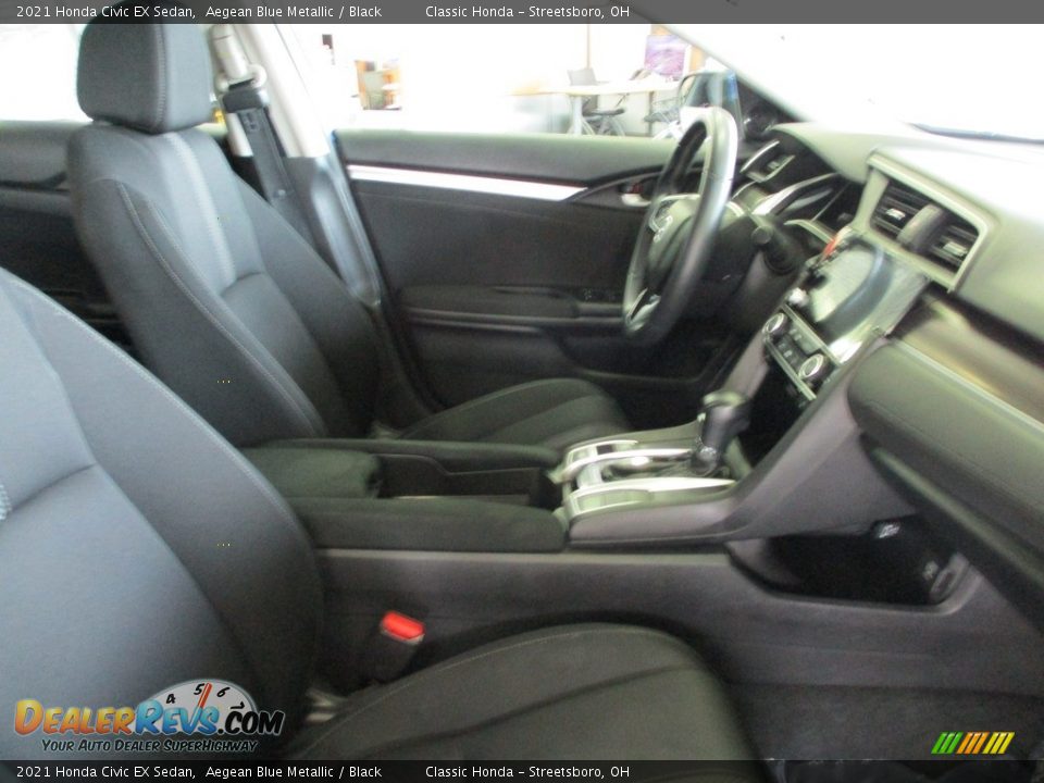 2021 Honda Civic EX Sedan Aegean Blue Metallic / Black Photo #34
