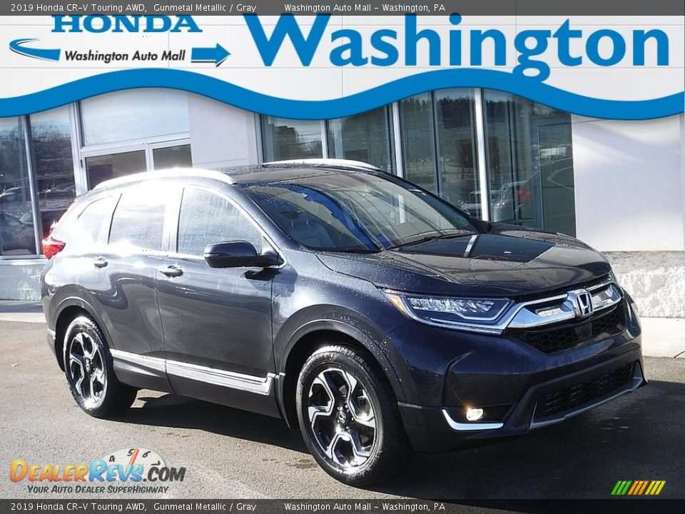 2019 Honda CR-V Touring AWD Gunmetal Metallic / Gray Photo #1