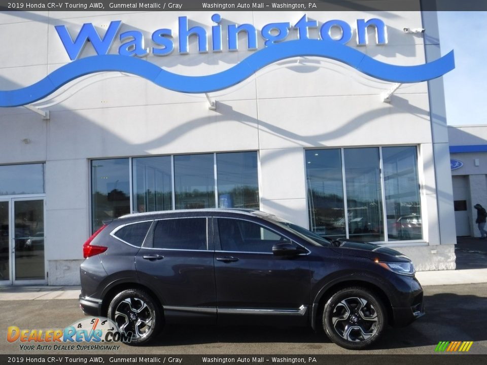 2019 Honda CR-V Touring AWD Gunmetal Metallic / Gray Photo #2