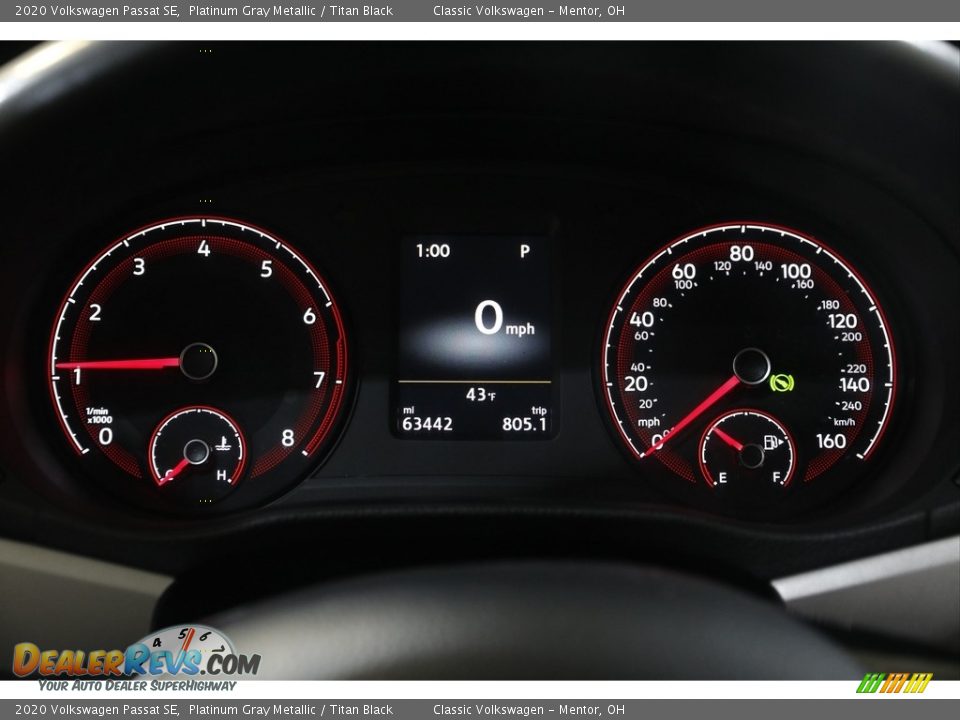 2020 Volkswagen Passat SE Gauges Photo #8