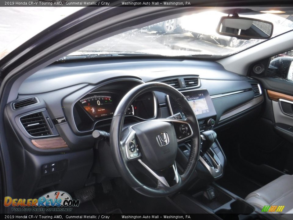 2019 Honda CR-V Touring AWD Gunmetal Metallic / Gray Photo #14