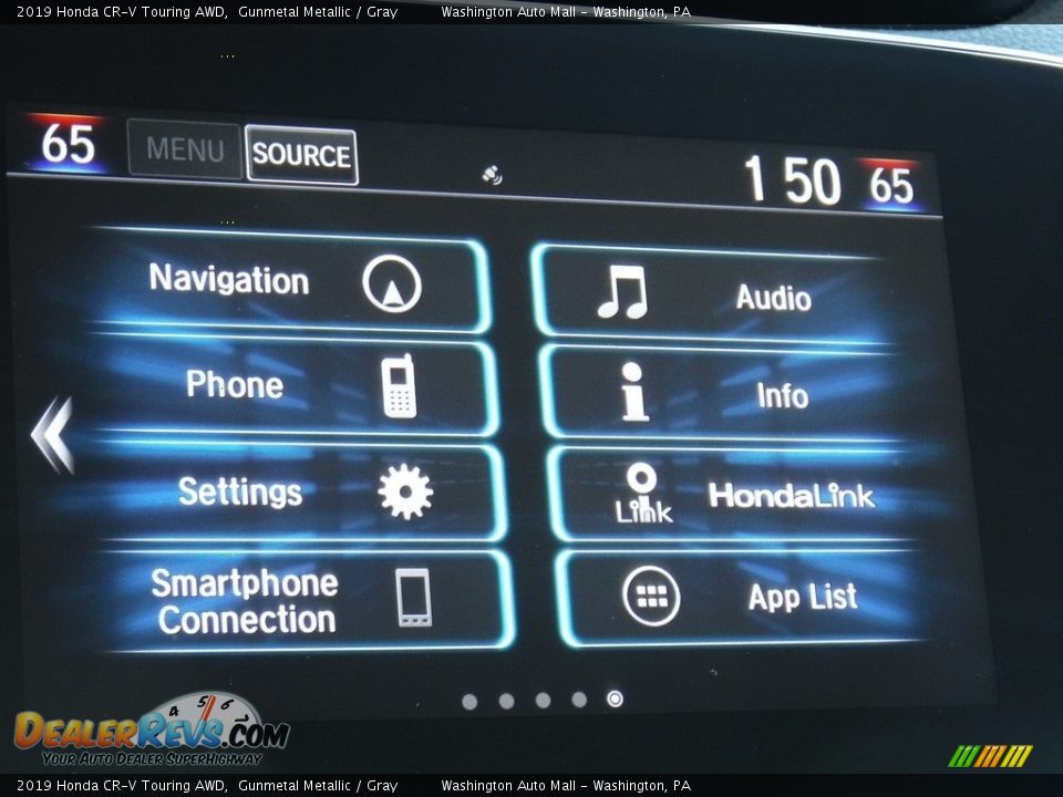 2019 Honda CR-V Touring AWD Gunmetal Metallic / Gray Photo #22
