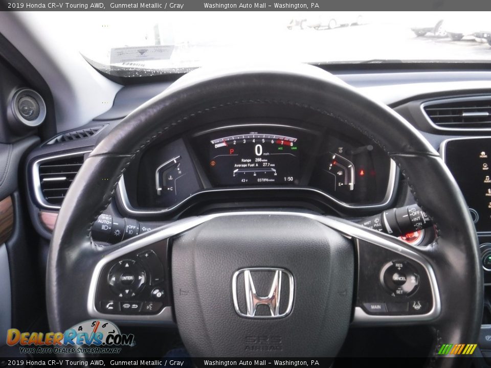 2019 Honda CR-V Touring AWD Gunmetal Metallic / Gray Photo #27