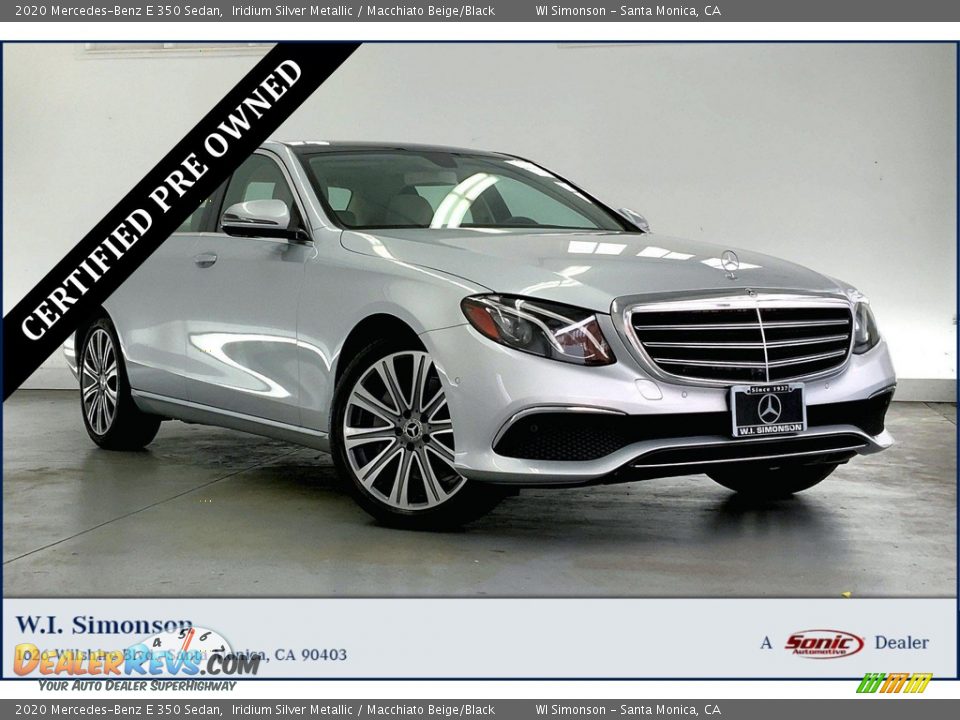 2020 Mercedes-Benz E 350 Sedan Iridium Silver Metallic / Macchiato Beige/Black Photo #1