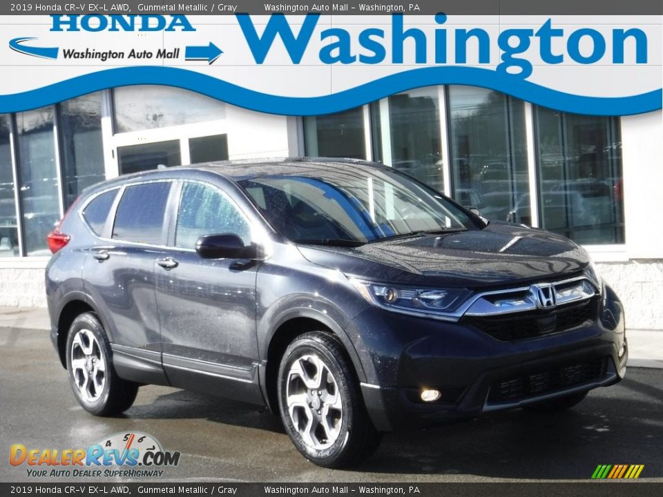 2019 Honda CR-V EX-L AWD Gunmetal Metallic / Gray Photo #1