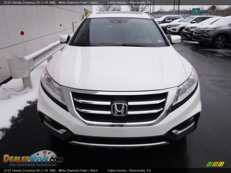 2015 Honda Crosstour EX-L V6 4WD White Diamond Pearl / Black Photo #4