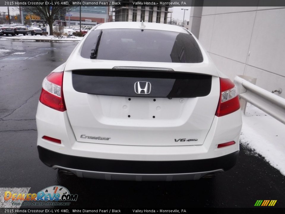 2015 Honda Crosstour EX-L V6 4WD White Diamond Pearl / Black Photo #7