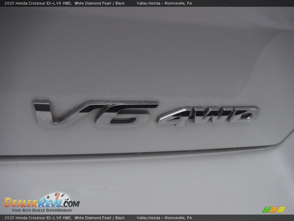 2015 Honda Crosstour EX-L V6 4WD White Diamond Pearl / Black Photo #8