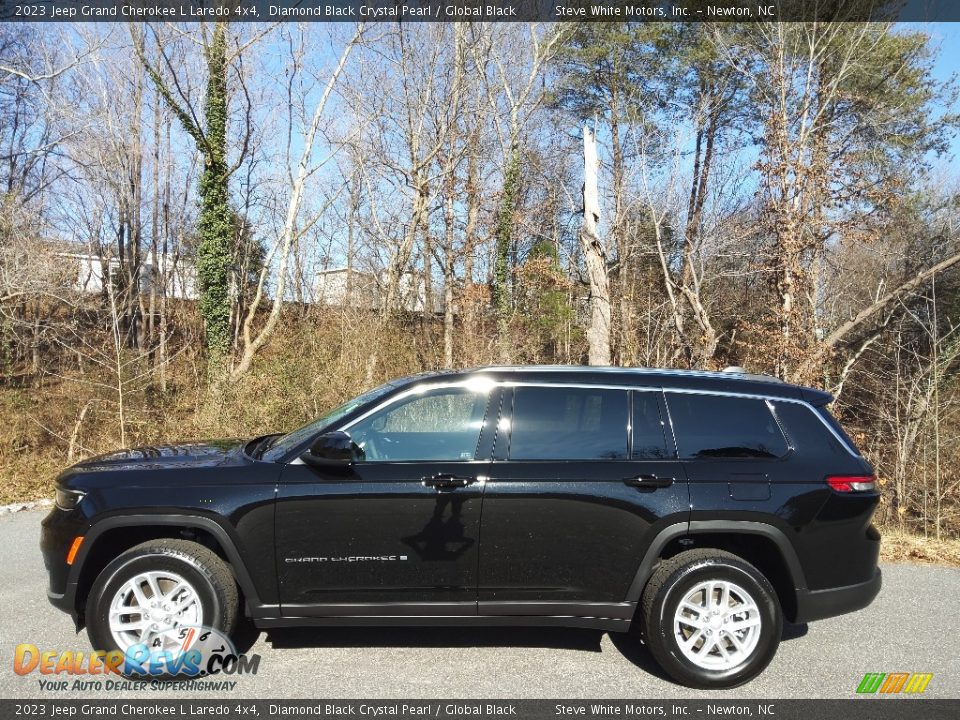 2023 Jeep Grand Cherokee L Laredo 4x4 Diamond Black Crystal Pearl / Global Black Photo #1