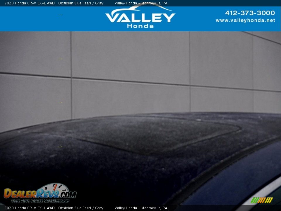 2020 Honda CR-V EX-L AWD Obsidian Blue Pearl / Gray Photo #3
