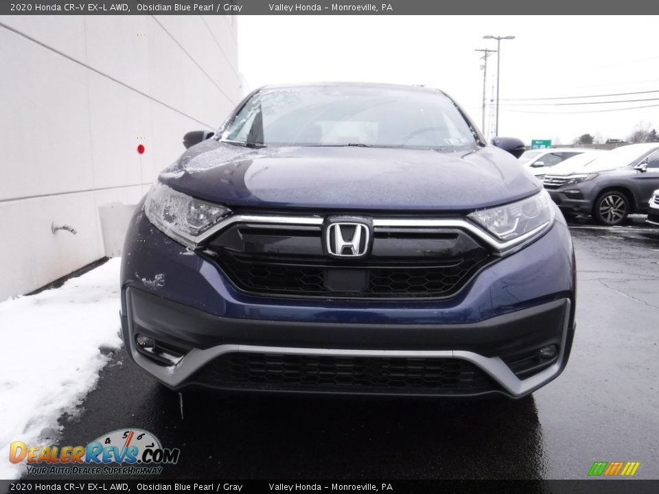 2020 Honda CR-V EX-L AWD Obsidian Blue Pearl / Gray Photo #5