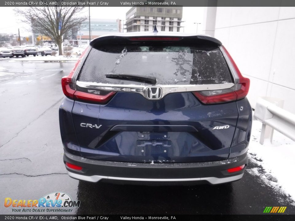 2020 Honda CR-V EX-L AWD Obsidian Blue Pearl / Gray Photo #8