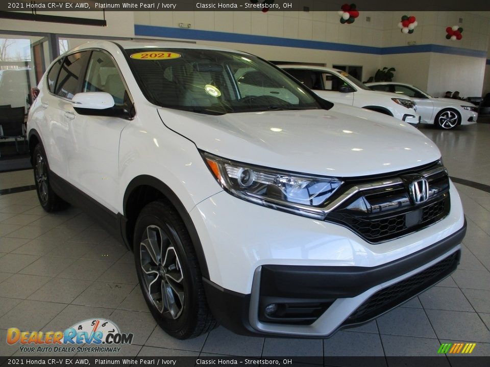 2021 Honda CR-V EX AWD Platinum White Pearl / Ivory Photo #4