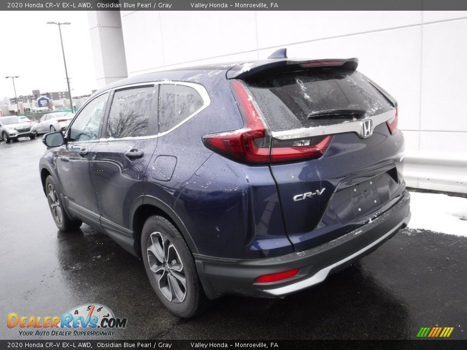 2020 Honda CR-V EX-L AWD Obsidian Blue Pearl / Gray Photo #10