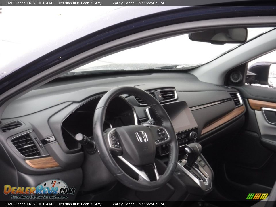 2020 Honda CR-V EX-L AWD Obsidian Blue Pearl / Gray Photo #13