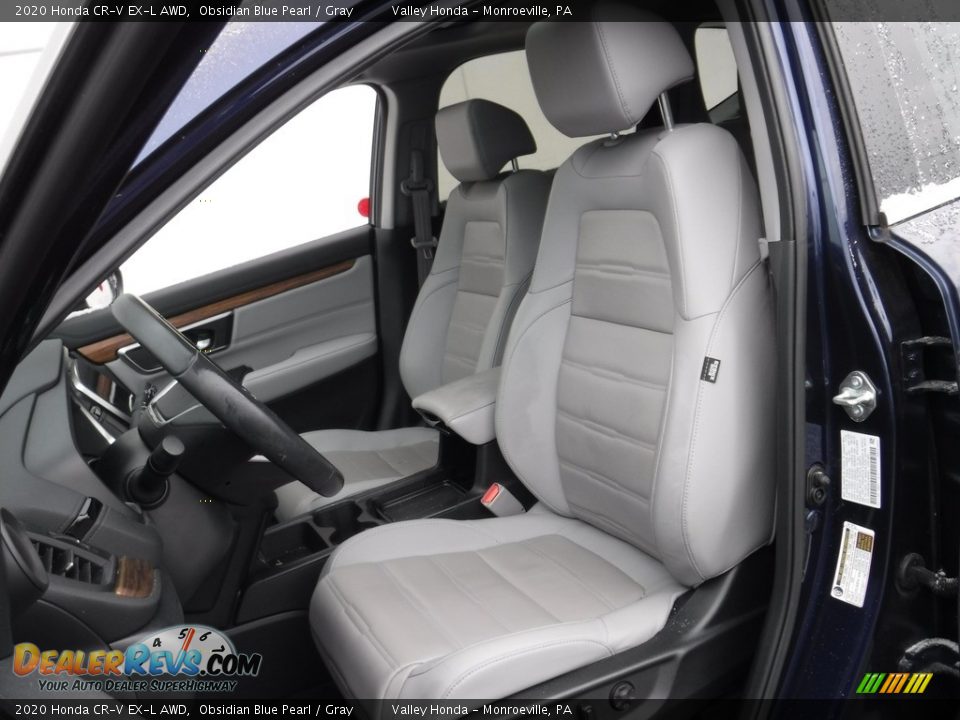 2020 Honda CR-V EX-L AWD Obsidian Blue Pearl / Gray Photo #16
