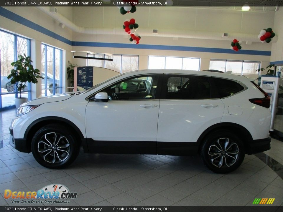 2021 Honda CR-V EX AWD Platinum White Pearl / Ivory Photo #12