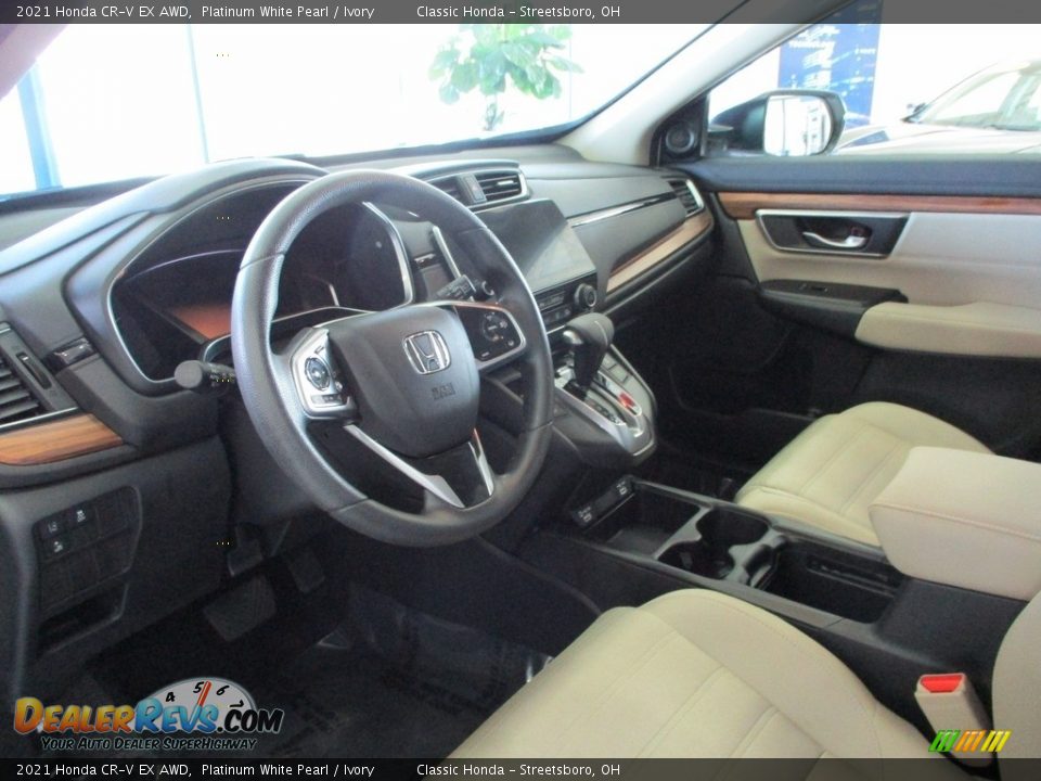 2021 Honda CR-V EX AWD Platinum White Pearl / Ivory Photo #15