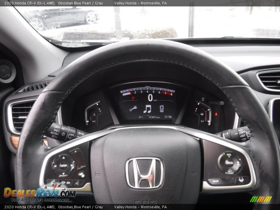 2020 Honda CR-V EX-L AWD Obsidian Blue Pearl / Gray Photo #24