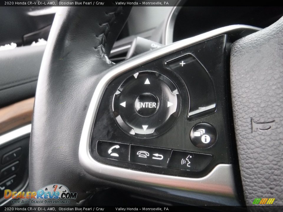 2020 Honda CR-V EX-L AWD Obsidian Blue Pearl / Gray Photo #25