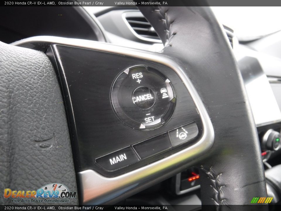 2020 Honda CR-V EX-L AWD Obsidian Blue Pearl / Gray Photo #26